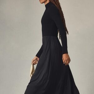 Anthropologie The Thea Twofer Sweater Dress Black, Extra Small, Anthro Dresses